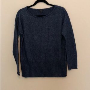 Blue and white knit sweater